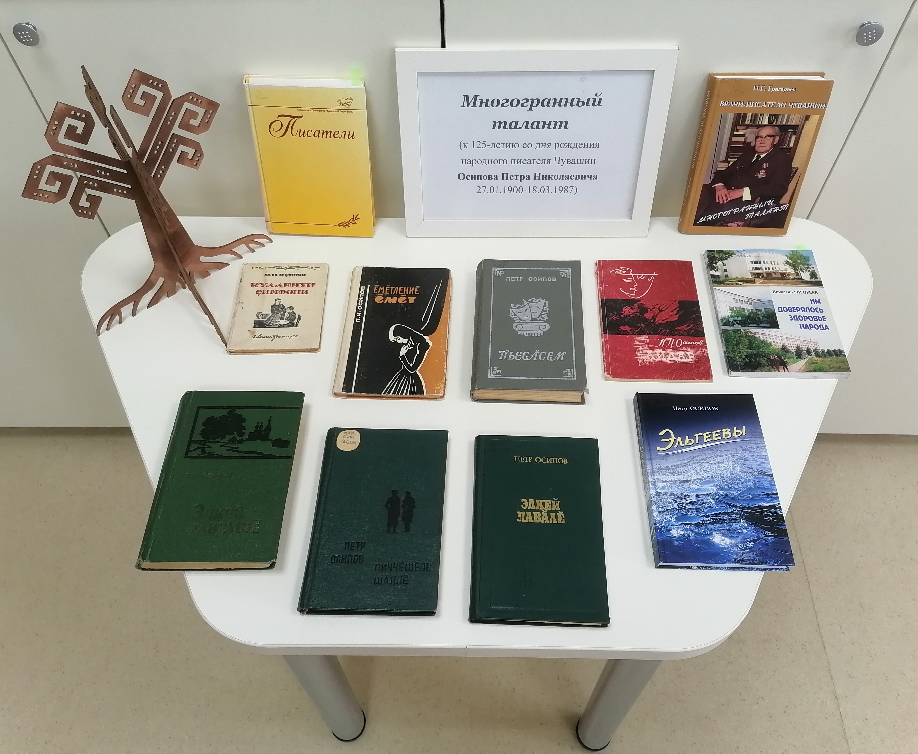 16.01.2025   Книжная выставка чувашскому писателю П. Н. Осипову